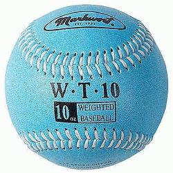 wort Weighted 9 Leather Covered Training Baseball (6 OZ) : Build your arm strength wit